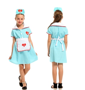 Vente directe usine – Costume de cosplay en polyester pour enfants, filles, bleu et blanc, <span class=keywords><strong>infirmière</strong></span> d'hôpital, Halloween, film TV – Meilleures ventes - Product Image 1