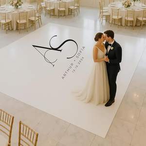 Livraison rapide, sticker adhésif en vinyle pour sol de danse portable à carreaux blancs personnalisés, <span class=keywords><strong>tapis</strong></span> de mariage personnalisé - Product Image 3