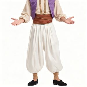 Disfraz de Aladdín para Hombre Adulto, Conjunto Completo con Chaleco Morado, Camisa, Pantalones Holgados, Traje de Cosplay para Halloween y Carnaval - Product Image 6