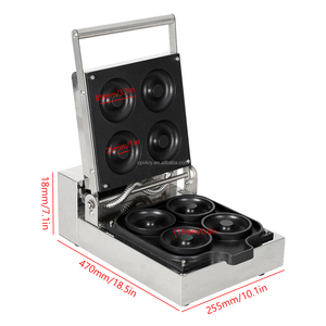 Gaufrier électrique antiadhésif et fabricant <span class=keywords><strong>de</strong></span> beignets 110V/220V compatible <span class=keywords><strong>pour</strong></span> le petit-déjeuner et les collations domestiques, excellent cadeau <span class=keywords><strong>pour</strong></span> les enfants et les <span class=keywords><strong>adultes</strong></span> - Product Image 3