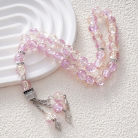 Chapelet musulman en gros, 10 mm, 33 pièces, collier de prière islamique en cristal, bijoux de beauté délicats pour la prière musulmane