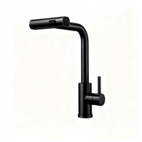 Robinet mélangeur chaud/froid de conception moderne, en acier inoxydable 304 SUS, avec douchette extractible, pour évier de cuisine, fabriqué en Chine