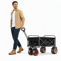 Chariot Électrique Pliant d'Extérieur Robuste et Extra Large pour Plage, Chariot Utilitaire Pliant en Gros