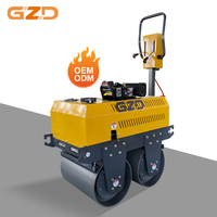 Compacteur routier vibrant à double tambour GZD 600 mm avec moteur diesel Changfa 178F