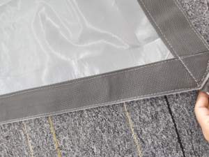 Bâche extérieure robuste VANDA 4x3m, polyester enduit PVC 405gsm, résistante aux UV et à la moisissure, abri tropical - Product Image 4
