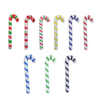 Canne à sucre gonflable de Noël de 115 cm en PVC, décoration de fête de Noël, accessoire et jouet de Noël, canne à sucre de Noël