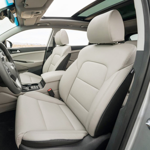 Fundas de Asiento Personalizadas para Automóviles, Juego Completo de 5 Asientos, Parte Central de Cuero Genuino para <span class=keywords><strong>Hyundai</strong></span> <span class=keywords><strong>Tucson</strong></span> I10 I20 I30 Ix35 - Product Image 2