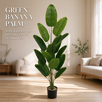 Grande plante artificielle en feuilles de bananier, en pot, pour la décoration intérieure du salon, plante verte artificielle pour la maison