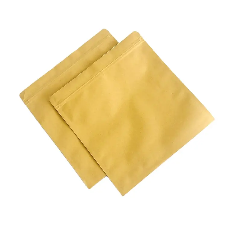 Bolo de armazenamento selado em folha de chá com logotipo personalizado em saco com zíper descartável, saco de papel Kraft auto-selado