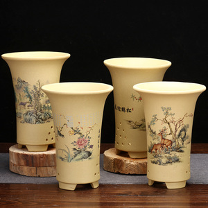 Pots à orchidées créatifs en argile violette en gros, Vases spéciaux en Zisha pour Clivia, Pothos vert, et plantes de bureau - Product Image 2
