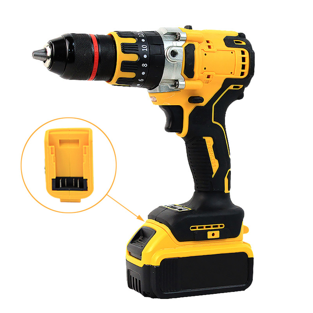 Wholesale OEM Industrial Grade Variable Speed Cordless Electric Hammer Drill Set Impact Rotary Brushless Motor 21V Battery