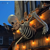 Figurines de crânes gonflables d'Halloween pour l'extérieur, utilisées pour la décoration de scène lors de soirées d'horreur et pour la publicité promotionnelle.