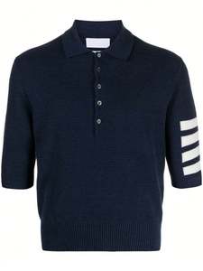 Nouveau haut tricoté en pur coton avec un nouveau design, polo à manches courtes de haute qualité, chemise personnalisée pour hommes en tricot au crochet - Product Image 2