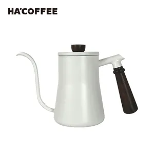 Customized Stainless Steel 550ml Gooseneck Drip Pour Over Coffee Kettle Pour Over Drip Coffee Pot with Lid