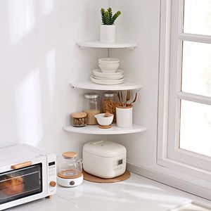 Estantes de Esquina Flotantes Blancos de Madera de Roble Macizo, Diseño de Extremo, Duraderos, Montados en la Pared, en Oferta - Product Image 2