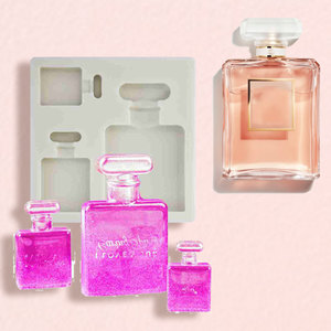 Moule en silicone H90g <span class=keywords><strong>pour</strong></span> outils à gâteau, bouteille de <span class=keywords><strong>parfum</strong></span>, décoration de cupcakes, chocolat, pâte à sucre, <span class=keywords><strong>fondant</strong></span> - Product Image 1