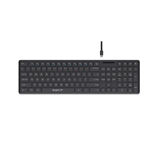 Havit KB252 Hot Selling Ergonomic Multi Language Layout USB Laptop Desktop Standard Computer Wired Keyboard