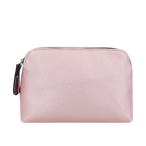 <span class=keywords><strong>Clemence</strong></span>-Bolso de piel sintética personalizado para maquillaje, bolsa de cosméticos con cremallera, patrón de lichi a la moda, bolso de belleza para mujer - Product Image 3