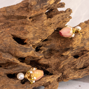 Pendientes de aro chapados en plata con perlas naturales de agua dulce, estilo bohemio, joyería de lujo para mujer, regalo de boda a la moda - Product Image 3