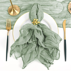 Vente en gros Serviettes <span class=keywords><strong>de</strong></span> table <span class=keywords><strong>vert</strong></span> sauge bordeaux Serviettes en <span class=keywords><strong>gaze</strong></span> <span class=keywords><strong>de</strong></span> <span class=keywords><strong>coton</strong></span> Serviettes en tissu <span class=keywords><strong>de</strong></span> lin blanc <span class=keywords><strong>de</strong></span> mariage - Product Image 1