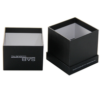 Bougies de Noël carrées noires personnalisées de qualité supérieure dans une boîte cadeau, emballage en papier de luxe, boîte d'emballage pour bougie de 8 oz pour pot à bougie