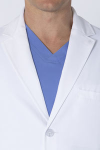 Chemisier tricoté blanc antistatique de haute qualité de la Chine OEM Service docteur hôpital laboratoire blouse gommages Type uniforme - Product Image 4