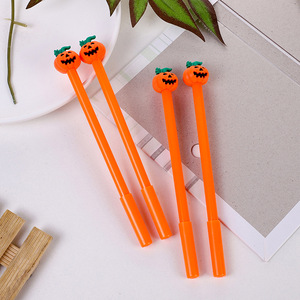 Halloween Pumpkin Head Gel Pen 0.5mm Plastic Shell Student Office Writing Instrument - Product Image 2