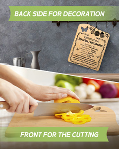 Wholesale Engraved Bamboo Rectangle Chopping Board Rustic Serving Tray Set Anti-Slip Dishwasher Safe Eco-Friendly Custom Logo - Product Image 5