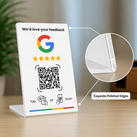 Support de table NFC Google Review avec support de panneau en acrylique pour code QR pour clinique dentaire et retour d'opinion des patients en santé - Usine chinoise
