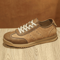 Nouvelles baskets décontractées en cuir de vache véritable polyvalentes pour hommes, de haute qualité, à lacets, classiques, de marque, logo de luxe, chic
