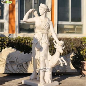 Déesse du désert Décor de jardin Sculpture en marbre Statue <span class=keywords><strong>Artemis</strong></span> - Product Image 4