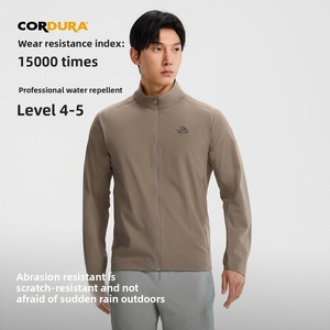 PELLIOT <span class=keywords><strong>Abbigliamento</strong></span> Outdoor Softshell Solido da Uomo, Nuovo CORDURA Resistente all'Usura, Antivento, con Zip Frontale Staccabile per Escursionismo - Product Image 1