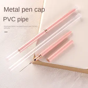 Chuyên Nghiệp Kim Loại Xử Lý Nylon Tóc 5Pcs Bàn Chải Móng Tay Thiết Lập Sơn Dòng 9Mm Móng Tay Nghệ Thuật Lót Bàn Chải Cho Móng Tay Vẻ Đẹp Bộ Dụng Cụ - Product Image 4