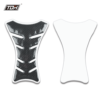 Autocollant de réservoir de carburant pour moto, 5D, en fibre de carbone, antidérapant, universel, noir, auto-adhésif, 205x150mm, protection de réservoir, vélo de rue