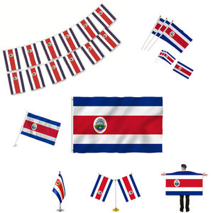 Produit phare 2022 : Maillot et drapeau souvenirs personnalisés en non-tissé avec logo pour les supporters de football du Costa Rica - Product Image 3