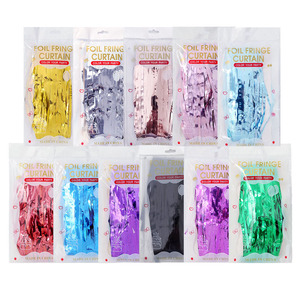 1*2m Folie Regen vorhang Quaste für Weihnachten Abschluss feier Valentinstag Partys-Festliche Wand Hintergrund Dekorationen - Product Image 1