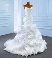 Feishiluo vente en gros sirène Organza Tulle boule robe de mariée Sexy sirène robe de mariée pour les femmes robe de bal