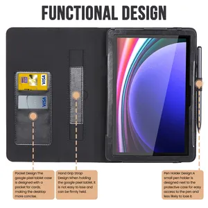 Case For 12.4" Inch Galaxy Tab S9 Plus S9 FE+ Plus S8 Plus S7 Plus S7 FE Premium Pu Leather Folio Cover With S Pen Holder