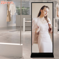 Pantalla completa de 70 pulgadas, señalización digital giratoria independiente/quiosco de publicidad LCD, publicidad LCD de pie