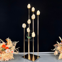 10 têtes diamant route Guide doré Iceberg flamme scène lumière pièce maîtresse mariage scène lieu fête d'anniversaire décorations en gros