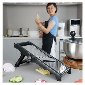 Trancheuse à <span class=keywords><strong>mandoline</strong></span> manuelle pour fruits et légumes, coupe-fromage, carotte, croustilles, oignon, frite, acier durable, métal - Product Image 1