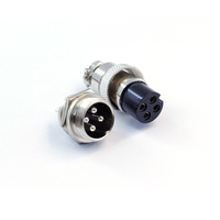 Connecteur de câble d'automatisation industrielle GX20 20M, 2-12 broches, type à souder, prise filetée, contact en cuivre pour l'alimentation