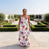 Robe moulante décontractée et élégante en polyester, imprimé ethnique africain, anti-plis, dentelle, tenue traditionnelle pour le printemps, l'automne et l'été