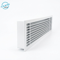 Diffuseur linéaire CVC de haute qualité - Grille d'aération en plastique ABS blanc personnalisable pour système de ventilation intérieur