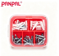 100 pièces d'ancres en plastique pour cloisons sèches, en fonte de zinc, avec vis autotaraudeuses, assortiment de quincaillerie DIY