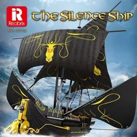 Modelo de Barco Reobrix Silence Moc 66022, Transporte Militar Medieval, Adornos Creativos, Ladrillos de Barco, Juguete, Juego de Bloques de Construcción