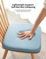 Coussin de siège en mousse à mémoire de forme, épais, pour chaise de bureau, à récupération lente, confort toutes saisons pour la maison, le bureau et la salle à manger