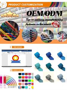 Nylon Gấp Ban Nhạc Đàn Hồi Màu Đen Và Trắng Đầy Màu Sắc Jacquard Logo Rộng <span class=keywords><strong>4Mm</strong></span> Cho Phụ Nữ Của Quần Váy Túi Vải - Product Image 5