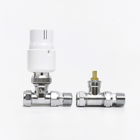 Kit de tête de radiateur thermostatique TRV blanc OEM avec vanne de blocage pour le contrôle de la température du chauffage central, pour usage domestique