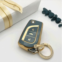 Accessoires de clé de voiture pour dames Couvre-clé de voiture pour Toyota avec porte-clés de voiture Bling Bling